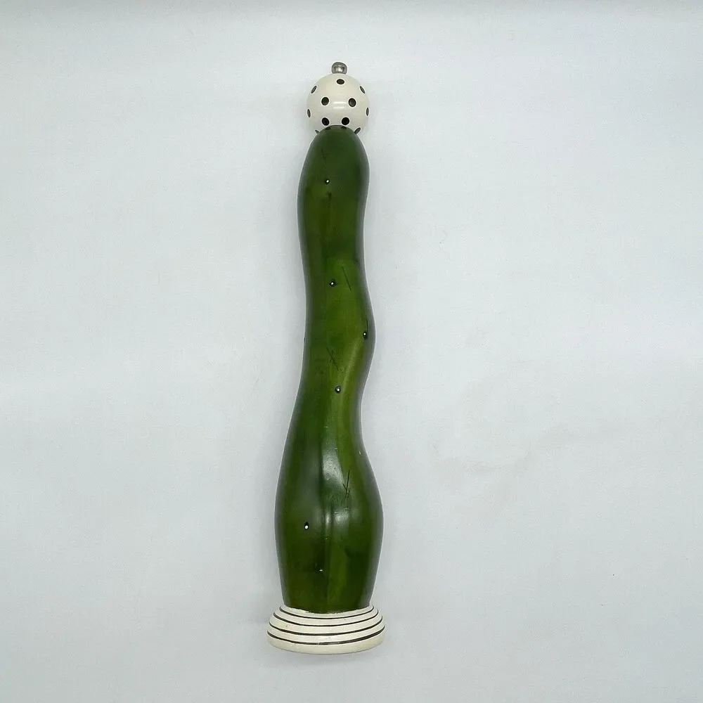 Vintage Robert Wilhelm for William Bounds 18.5” Green Pepper Mill Signed 2001